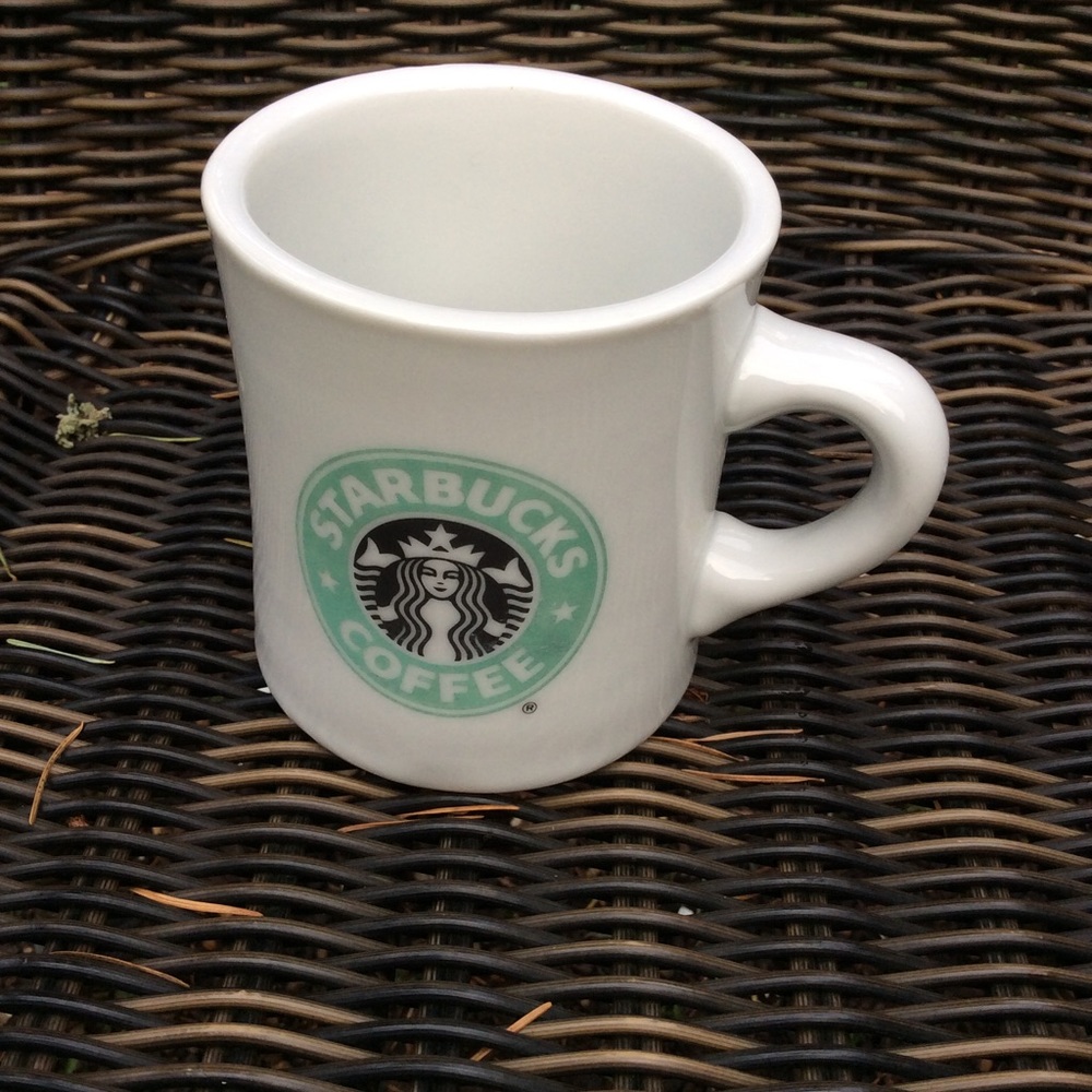 Starbucks white diner cup /mug mermaid logo